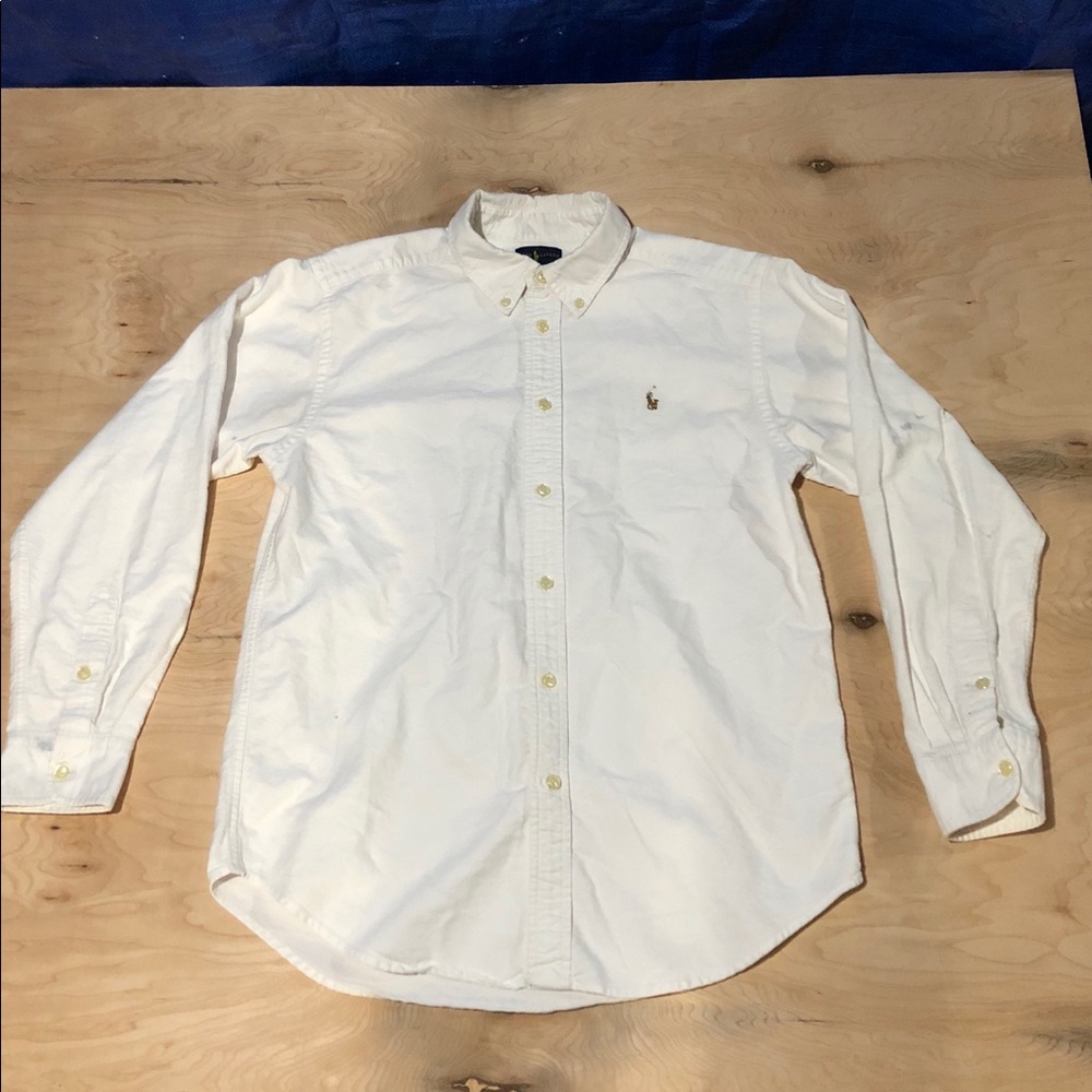 Polo Ralph Lauren White Oxford Shirt Sz 16